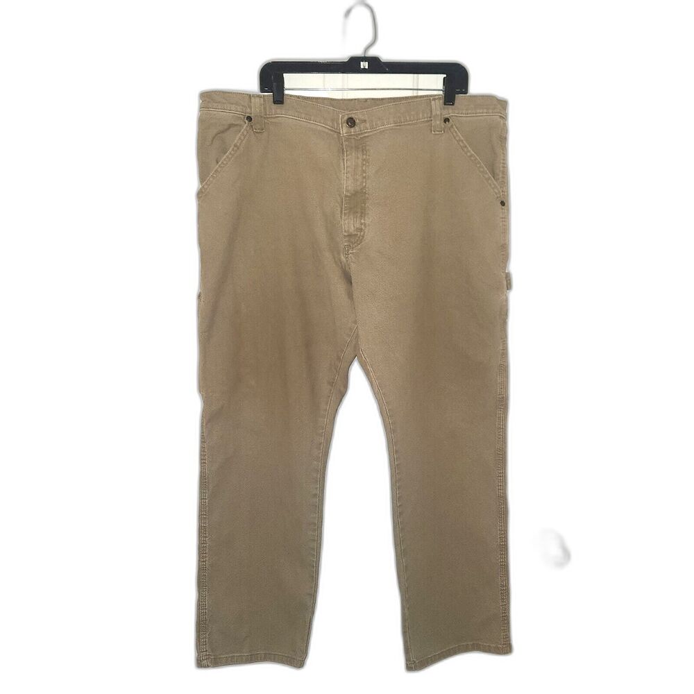 Wrangler Cargo Pants Men's 42x30 Tan Light Wash Straight Leg Cargo Pants